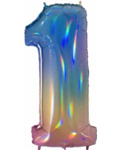 1 Megaloon Rainbow Holographische Folienzahlen 40in100cm