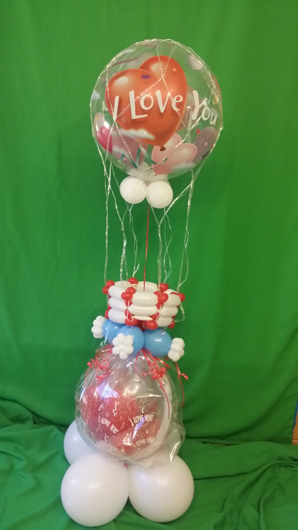 Geschenkballon mit einem Heißluftballon