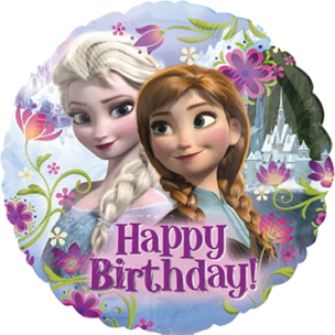 Folienballon, Ann und Elsa, Happy birthday