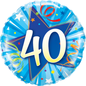 Folienballon zum 40. Geburtstag