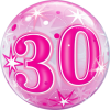 Bubble zm 30 .Geburtstag Pink