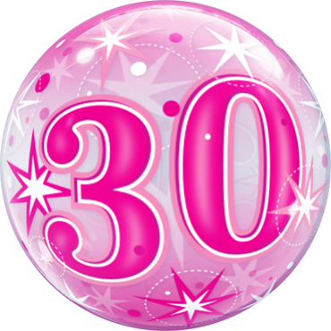 Bubble zm 30 .Geburtstag Pink