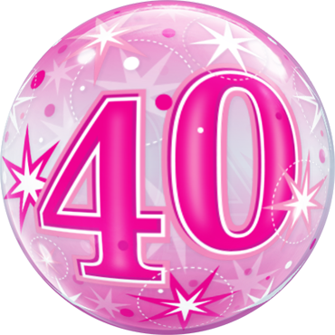 Bubble zum 40. Geburtstag in Pink