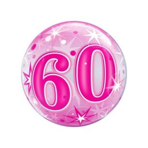 Bubble zum 60. Geburtstag in Pink