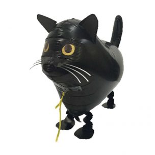 Folienballon Airwalker Schwarze Katze Black Cat Drei mal Schwarzer Karter Helium