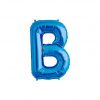 Folienballon Alphabet ABC Buchstabe B in Blau 34cm