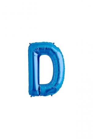 Folienballon Alphabet ABC Buchstabe D in Blau 34cm