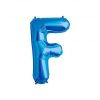 Folienballon Alphabet ABC Buchstabe F in Blau 34cm