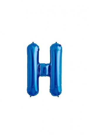 Folienballon Alphabet ABC Buchstabe H in Blau 34cm