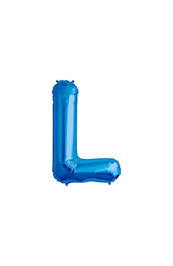 Folienballon Alphabet ABC Buchstabe L in Blau 34cm
