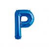 Folienballon Alphabet ABC Buchstabe P in Blau 34cm