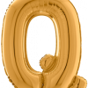 Buchstabe Q in Gold