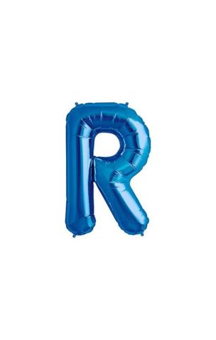 Folienballon Alphabet ABC Buchstabe R in Blau 34cm