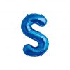 Folienballon Alphabet ABC Buchstabe S in Blau 34cm