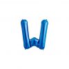 Folienballon Alphabet ABC Buchstabe W in Blau 34cm