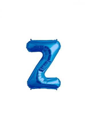 Folienballon Alphabet ABC Buchstabe Z in Blau 34cm