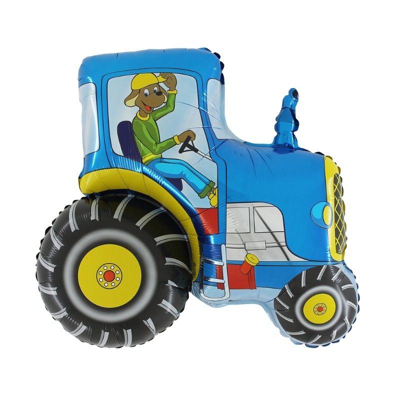 Folienballon Traktor Blau