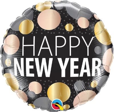 Folienballon, Sylvester, Happy New Year, Heliumballon, Frohes Neues Jahr,