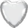 Folienballon Herz in Chrome Silber