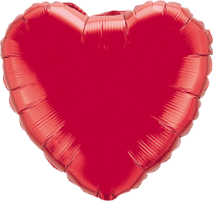 Folienballon Herz Ruby Red Farbe Rot 4"