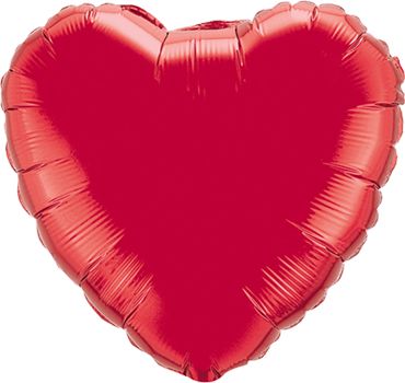 Folienballon Herz Ruby Red Farbe Rot 4"