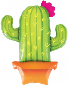 Folienballon Kaktus mit einer Blüte