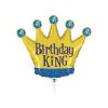 Foienballon Krone zum Geburtstag Birthday King