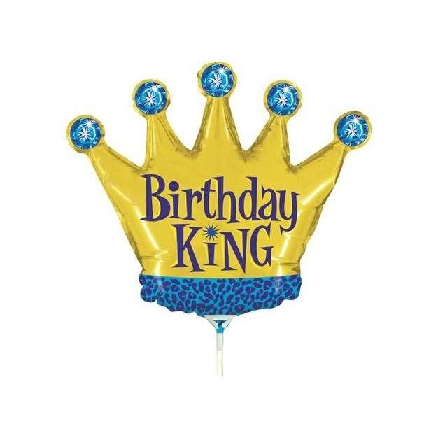 Foienballon Krone zum Geburtstag Birthday King