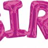 Folienballon Schriftzug "Girl" in Pink