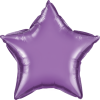 Folienballon Stern in der Farbe Chrome Lila 50 cm