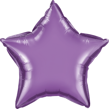 Folienballon Stwern in der Farbe Chrome Lila 50 cm
