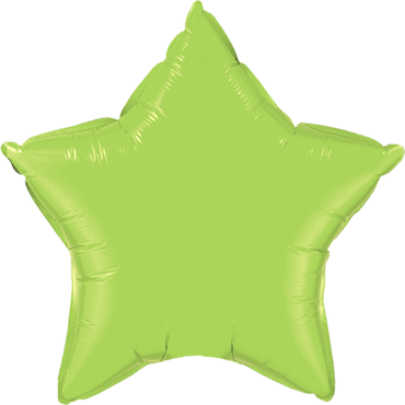 Folienballon als Stern in der Farbe Lime Green Grün, 50 cm groß