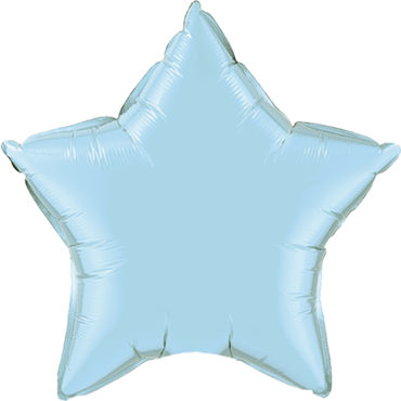 Folienballon Stern Pearl Light blue 10 cm