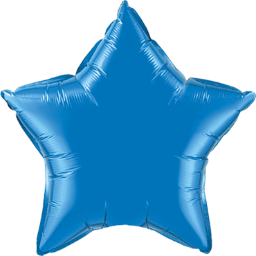 Folienballon Stern Saphirblau 10 cm