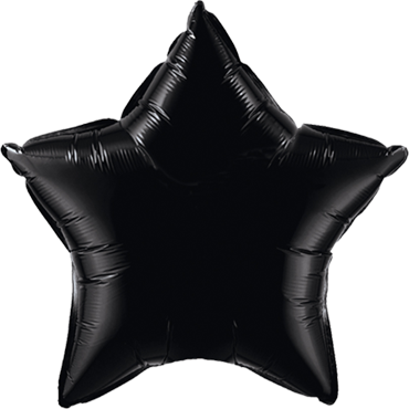 Folienballon Stern Schwarz Black Heliumballon Star