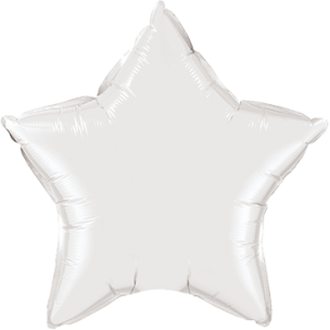 Folienballon Stern in Weiß 50 cm